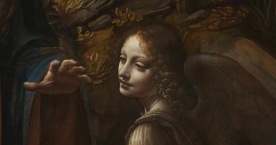 Leonardo da Vinci - La virgen de las rocas - Retrato del Arcangel Uriel
