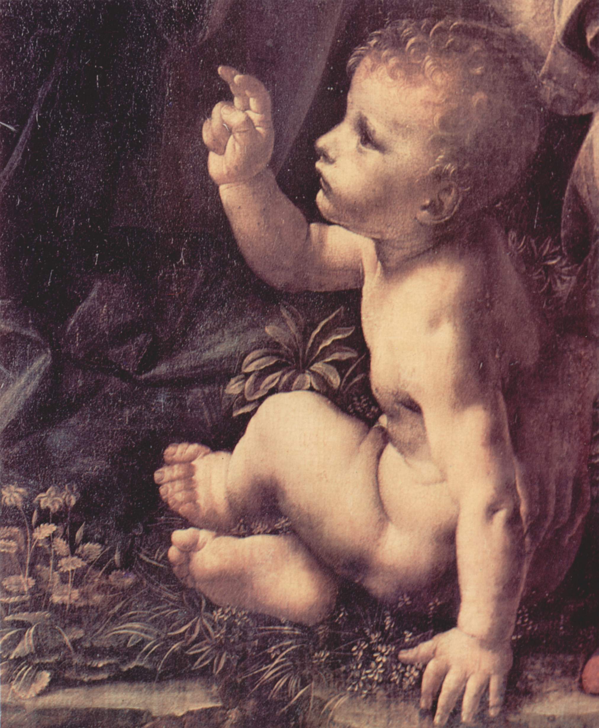 Leonardo da Vinci - La virgen de las rocas - Retrato del Nino Jesus